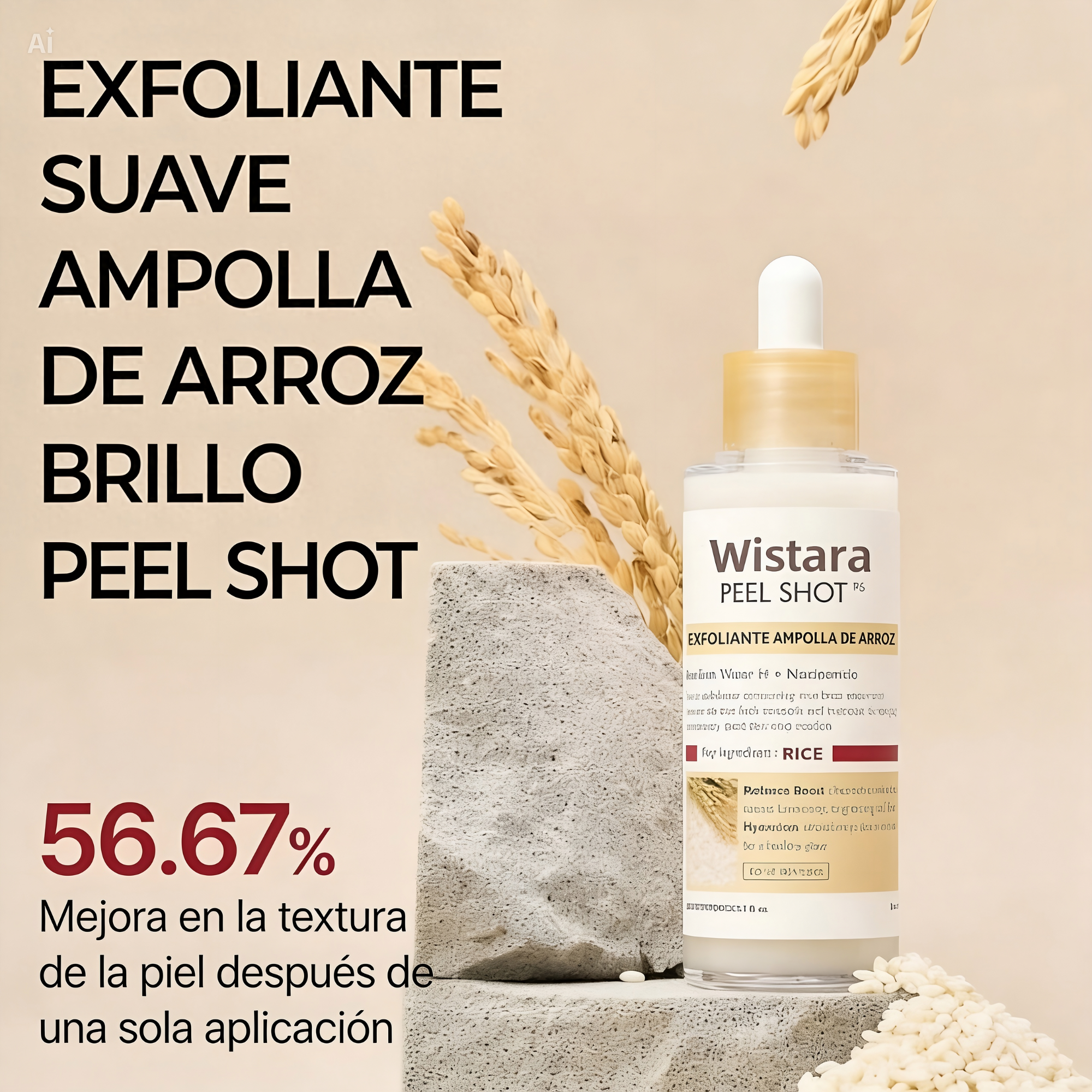 Líquido hidratante de arroz
